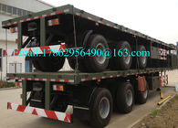 Un camion a base piatta di tre di Alxes 40ft rimorchi resistenti dei semi con 28 tonnellate di carrello di atterraggio