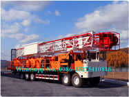 Camion rosso ZJ10 della trivellazione dell'acqua della perforatrice del mucchio/profondità perforazione di 900CZ 1000m