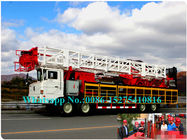 Camion rosso ZJ10 della trivellazione dell'acqua della perforatrice del mucchio/profondità perforazione di 900CZ 1000m