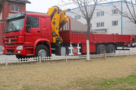 Camion pesante rosso del carico della gru 6.3T 8T 10T 12T del camion/XCMG della gru di Sinotruk Howo