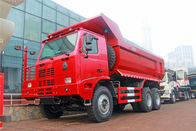 Autocarro con cassone ribaltabile di Sinotruk Howo di colore rosso 6*4/30 tonnellate dell'autocarro a cassone di scaricatore di estrazione mineraria