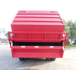 Camion rosso della raccolta dei rifiuti di Howo, camion cubico del compattatore dei rifiuti 6 - 19