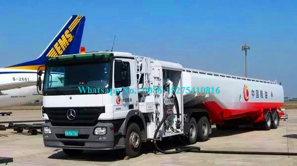 L'aereo Refueler del camion di scopo speciale di Howo 46000L 35000L trasporta la potenza del motore su autocarro 380hp: