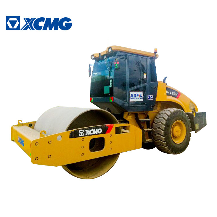 Il giallo 12 tonnellate di macchinario XS123H della costruzione di strade sceglie il rullo del tamburo