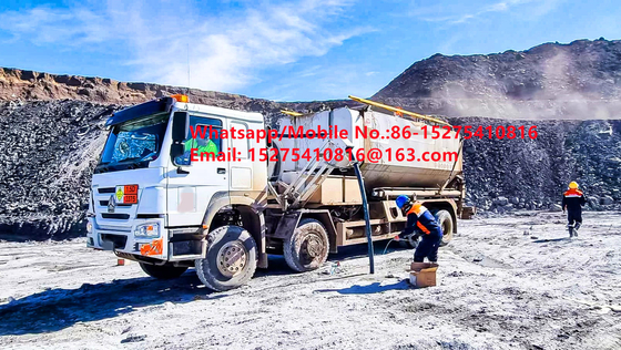 Costo elevato Cina Sicurezza affidabilità Camioni da scarico a granel 15/20/25Ton Ammonio pesante olio esplosivo Emulsione ANFO Camion MMU MEMU Per la Mongolia DR CONGO PERU Ghana Mining Blasting BCLH/BCRH/BCZH