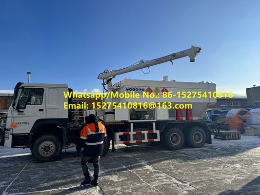 Eficienza di riempimento elevata HOWO 15/20/25T BCLH-20 Esplosivo ammonio granulare misto in loco ANFO Emulsione di camion esplosivo mobile Unità di produzione Mongolia уул уурхайн тэсэлгээний MEMU MMU BCLH/BCZH/BCRH