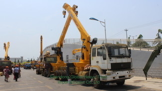 Nuovo 6X4 HOWO Flatbed Truck Granata montata Telescopic Boom Truck