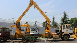 Nuovo 6X4 HOWO Flatbed Truck Granata montata Telescopic Boom Truck
