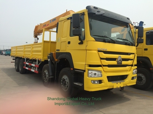 Nuovo 6X4 HOWO Flatbed Truck Granata montata Telescopic Boom Truck