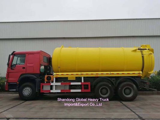 HOWO 15CBM Camion aspiratore aspiratore per fognature con tipo di azionamento 6×4 e scarico idraulico a ribaltamento per la pulizia delle cisterne settiche
