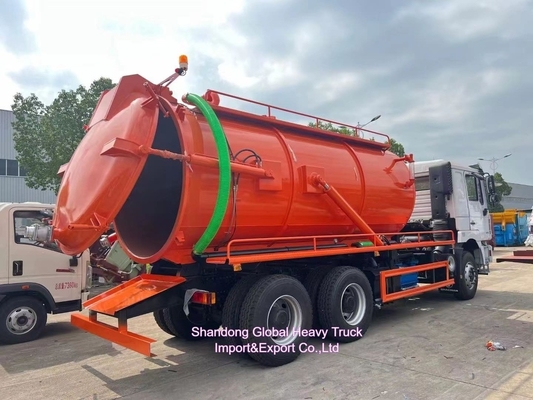 Rhd Shacman F3000 Hydro Escavators Combined Sewer Vacuum Suction Sewage + 4000L di acqua pulita