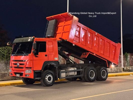 Autocarro ribaltabile HOWO 6X4 usato, 371, 375 336 CV, 10 ruote, ribaltabile da 30 tonnellate