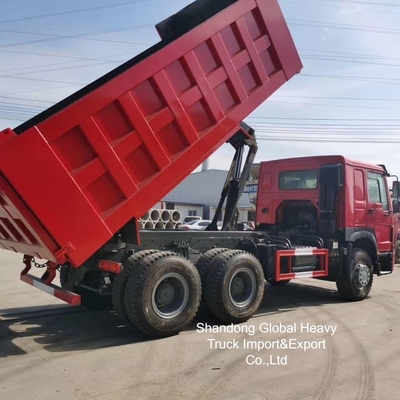 Autocarro ribaltabile HOWO rosso usato 380cv/400cv in stock
