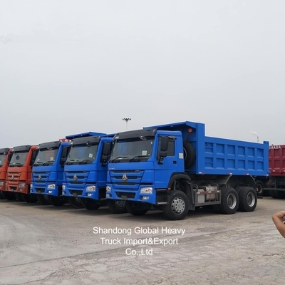 Autocarro ribaltabile HOWO usato, blu, grande capacità, 35 tonnellate