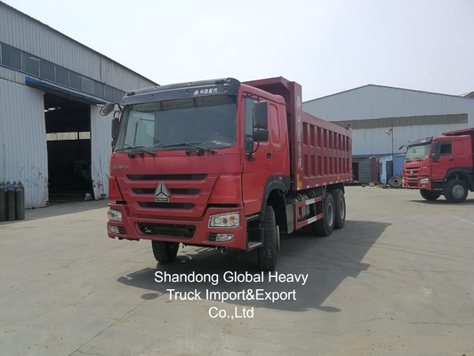 Autocarro ribaltabile HOWO rosso usato 380cv/400cv in stock