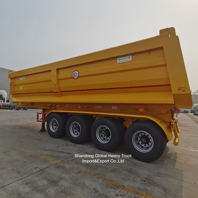 Semirimorchio ribaltabile in acciaio a 3 assi per il trasporto di materiali pesanti