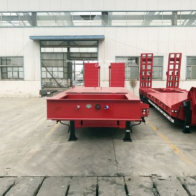 40-80 Tons Loading Capacity Low Bed Semi Trailer with 12R22.5 Tires and 50mm King Pin for Heavy Machinery Transport