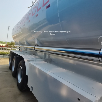 3 assi di acciaio petroliera semirimorchio 45000L serbatoio del carburante