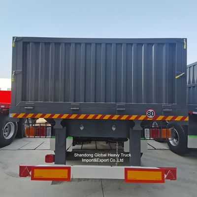 Semi-remolchi a tre assi di recinzione in acciaio per il trasporto di merci sfuse