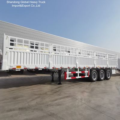 Semirimorchio a 3 assi in acciaio con sponde per trasporto merci sfuse