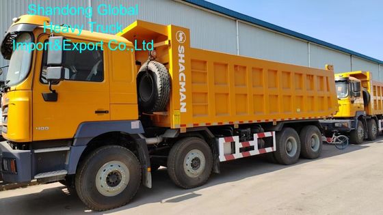 Shacman F3000 8×4 Dump Truck con motore diesel da 400 CV e stile di sollevamento frontale per costruzioni pesanti