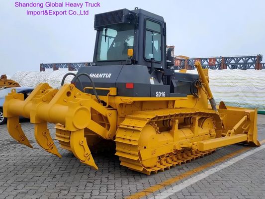 Shantui SD16 160HP Crawler Bulldozer with 17 Tons Operating Weight 4.5 m³ Blade Capacity and 1880 mm Track Gauge
