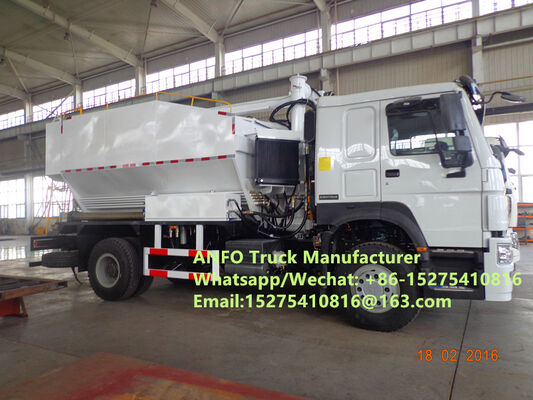 Durable affidabile HOWO 10/15/20/30T BCLH-10 macchina di miscelazione e caricamento in loco per esplosivi granulari al nitrato d'ammonio ANFO, Autocarro per emulsioni esplosive, Unità mobile di produzione di esplosivi MEMU MMU per perforazione