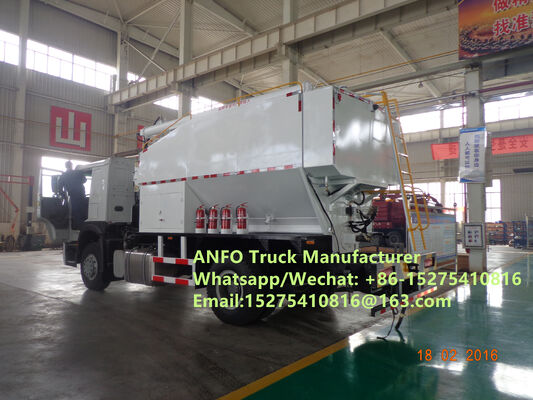 Durable affidabile HOWO 10/15/20/30T BCLH-10 macchina di miscelazione e caricamento in loco per esplosivi granulari al nitrato d'ammonio ANFO, Autocarro per emulsioni esplosive, Unità mobile di produzione di esplosivi MEMU MMU per perforazione