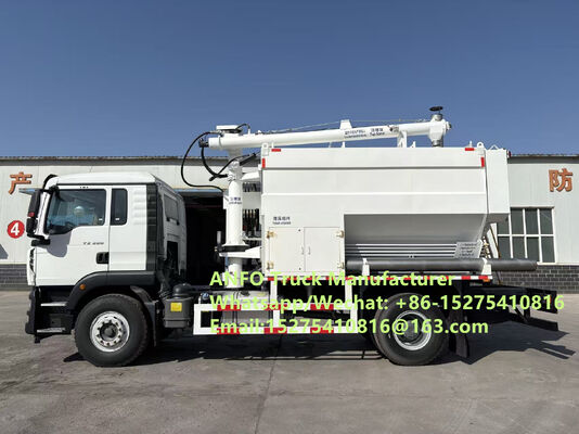 Elevato rapporto costo-prestazioni HOWO 10/15/20/30T autocarro per miscelazione e caricamento in loco di esplosivi granulari all'ammonio ANFO Emulsione per brillamento Servizio di perforazione Zambia/Zimbabwe/Tanzania/Ghana/Guinea/Namibia/Guyana
