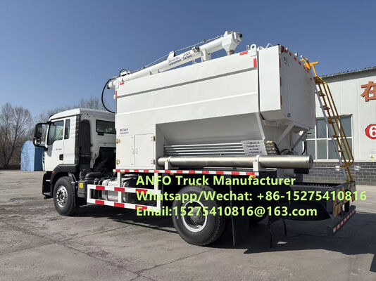 Camion HOWO nuovo di zecca competitivo 10/15/20/30T per miscelazione e caricamento in loco di esplosivi granulari di ammonio ANFO, servizio di brillamento con emulsione, Zambia/Zimbabwe/Tanzania/Ghana/Guinea/Namibia/Guyana