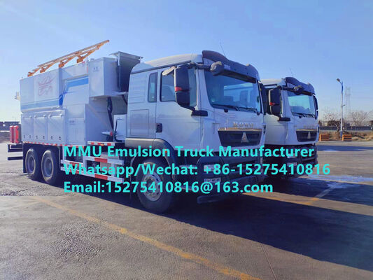 Advanced and intelligent SINOTRUCK HOWO 15/20/25/30Ton mixing and charging emulsion Bulk ANFO Trucks mobile explosive Manufacturing Unit Монгол НЭГ DRC PERU GHANA ZIMBABWE Mining Blasting Service MMU