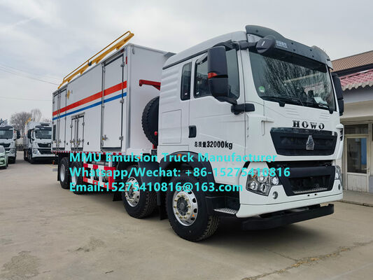 Buon prezzo nuovo camion di miscelazione e caricamento di emulsioni ORICA 15/20/25 tonnellate sul posto, camion di caricamento di esplosivi sfusi, servizio di brillamento minerario Mongolia, Kazakistan, Uzbekistan, Indonesia, Congo, RDC, Guinea, Tanzania, MMU