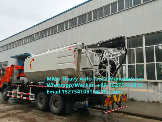 Miscelazione e caricamento in loco di esplosivi pesanti multifunzionali a base di olio di ammonio Camion emulsione pesante da 15/20/25 tonnellate ANFO Camion MMU MEMU Servizio di brillamento minerario Russia/Kazakistan/Uzbekistan/Indonesia/Guinea