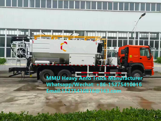 Miscelazione e caricamento in loco di esplosivi pesanti multifunzionali a base di olio di ammonio Camion emulsione pesante da 15/20/25 tonnellate ANFO Camion MMU MEMU Servizio di brillamento minerario Russia/Kazakistan/Uzbekistan/Indonesia/Guinea