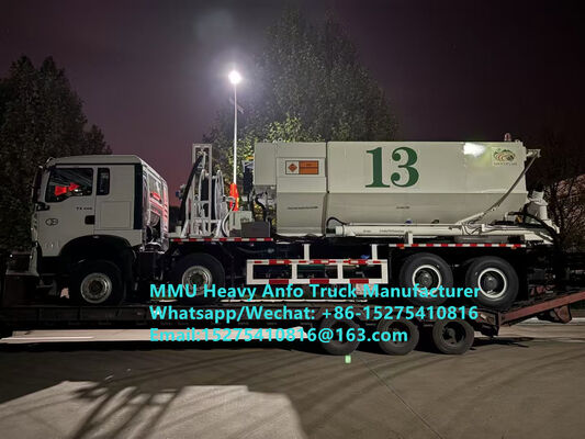 Camion per la miscelazione e la ricarica di esplosivi per olio di ammonio pesante multifunzionale Camion 15/20/25 tonnellate Emulsione pesante Camion ANFO Russia/Kazakhstan/Uzbekistan/Indonesia/Guinea Servizio di esplosione mineraria