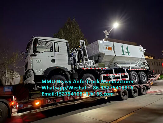 Camion per la miscelazione e la ricarica di esplosivi per olio di ammonio pesante multifunzionale Camion 15/20/25 tonnellate Emulsione pesante Camion ANFO Russia/Kazakhstan/Uzbekistan/Indonesia/Guinea Servizio di esplosione mineraria