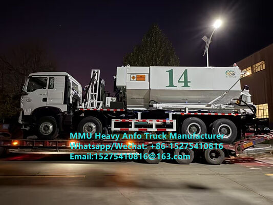 Intelligente HOWO miscelazione e ricarica multifunzionale pesanti esplosivi di ammonio petrolifero camion 15/20/25Ton Emulsione pesante ANFO camion Russia/Kazakhstan/Uzbekistan/Indonesia/Guinea Mining Blasting Service