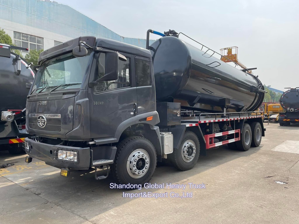 FAW 6X4 pompa ad alta pressione 20000L 20t camion aspiratore di pulizia fogna