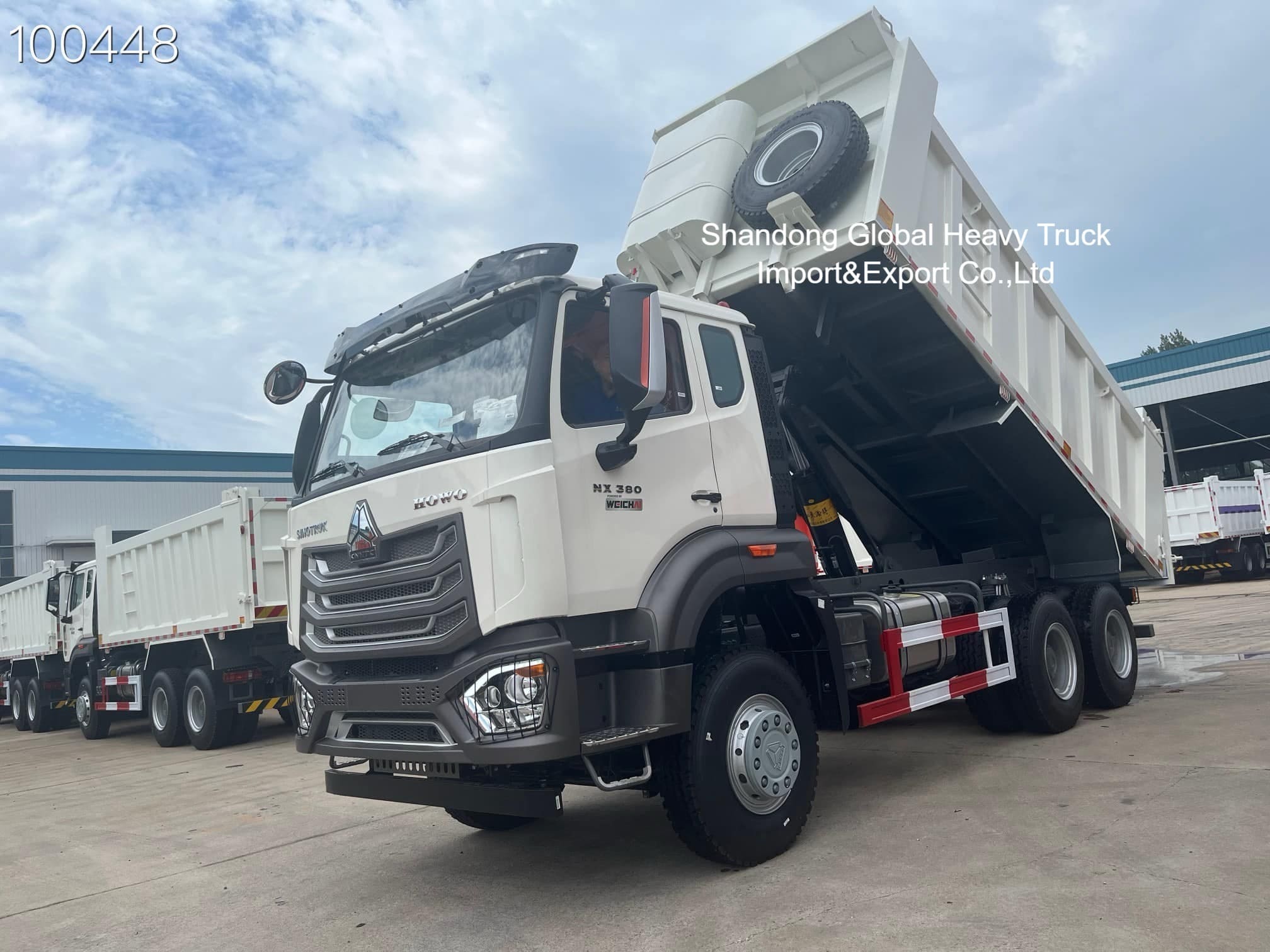 Howo Nx Nuovo marchio 6*4 371hp Camion spazzatura Camion a gomma Camion trasporto merci In magazzino