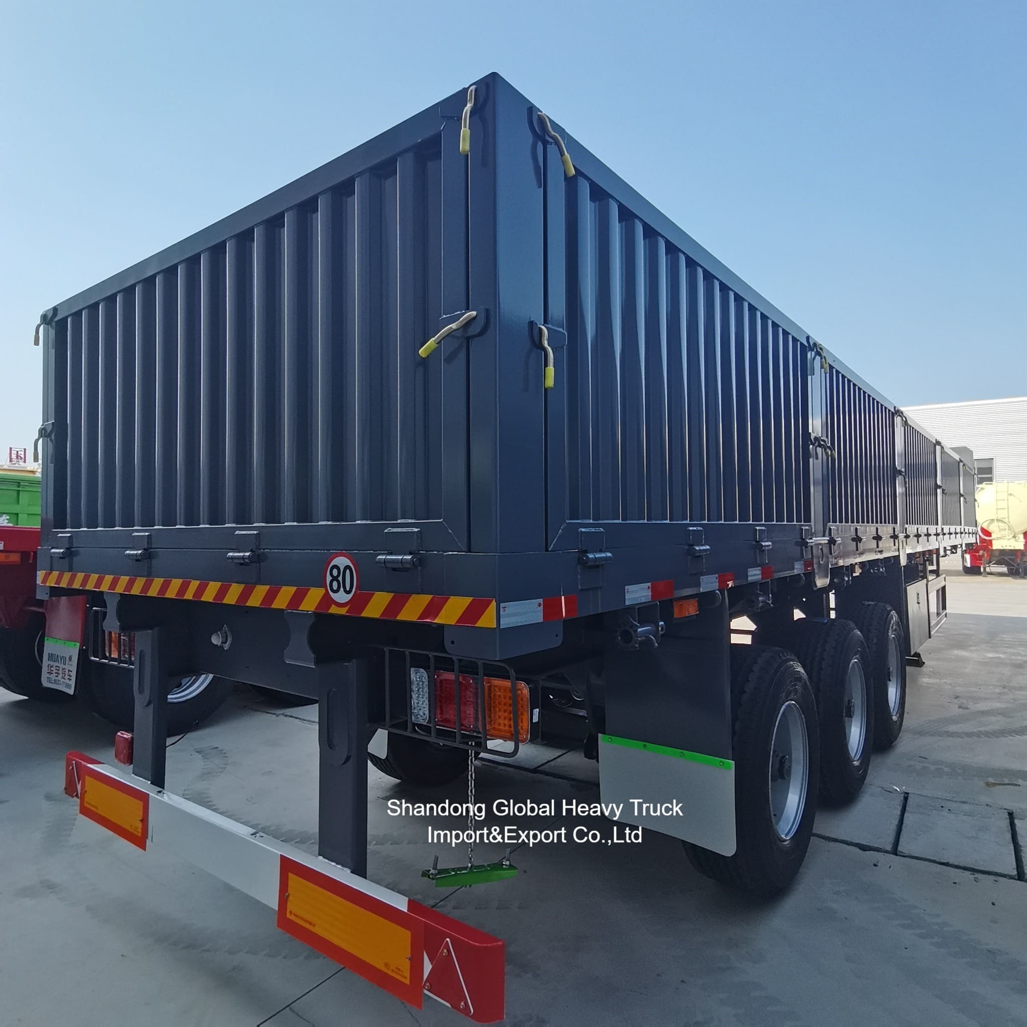 3 Axle Side Wall Semi Trailer with High Loading Capacity Corrosion Resistance and Customizable Side Wall for Heavy Cargo Transport