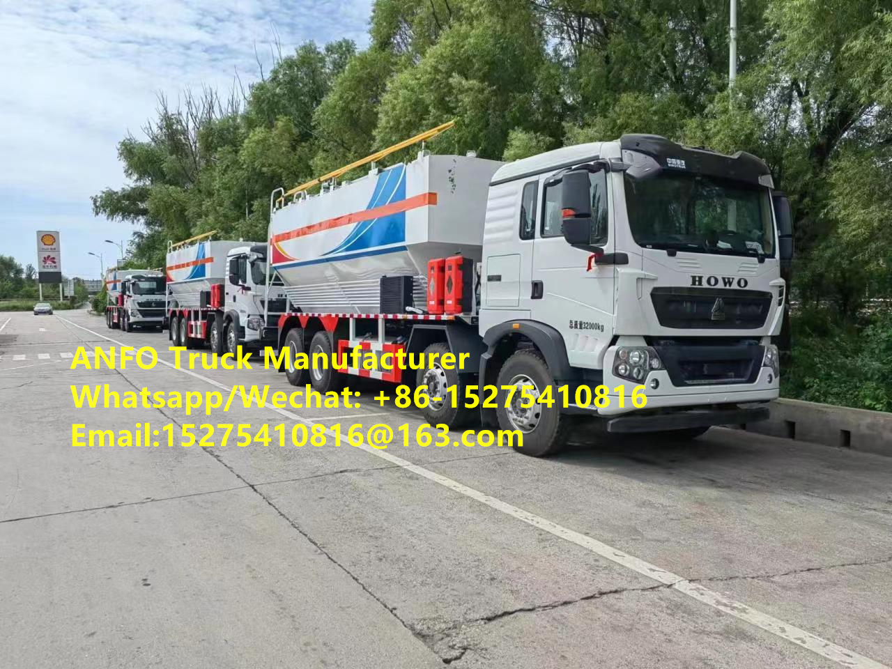 Macchina di miscelazione e caricamento in loco Erdene Tavantolgoi 15T per esplosivi ANFO, Unità mobile di produzione di esplosivi a emulsione, MEMU MMU