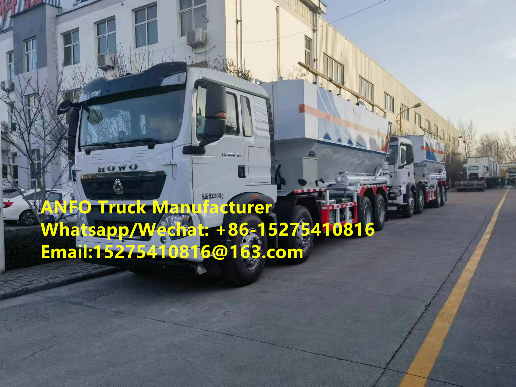 Macchina di miscelazione e caricamento in loco Erdene Tavan Tolgoi 15T, camion esplosivo ANFO, Unità mobile di produzione di esplosivi a emulsione, MMU