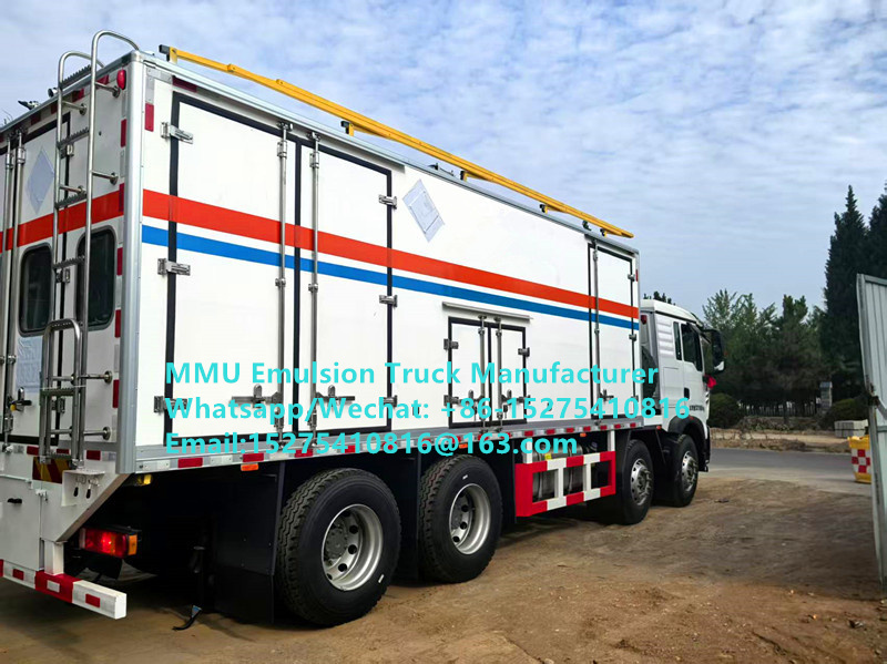 Buon prezzo nuovo camion di miscelazione e caricamento di emulsioni ORICA 15/20/25 tonnellate sul posto, camion di caricamento di esplosivi sfusi, servizio di brillamento minerario Mongolia, Kazakistan, Uzbekistan, Indonesia, Congo, RDC, Guinea, Tanzania, MMU