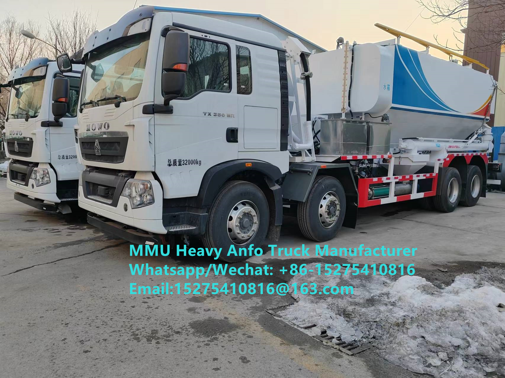 Miscelazione e carica di sicurezza esplosivi per petrolio di ammonio pesante multifunzionale Camione 15/20/25Ton Emulsione pesante ANFO Camione MMU MEMU Russia/Kazakhstan/Uzbekistan/Indonesia/Guinea Servizio di esplosione mineraria