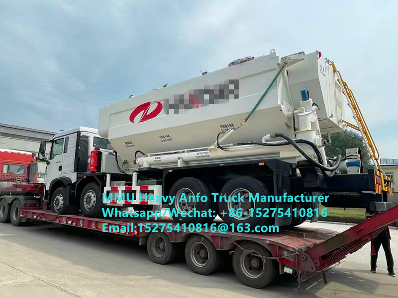 Super performance HOWO miscelazione e ricarica multifunzionale pesanti esplosivi di ammonio petrolio camion 15/20/25Ton Emulsione pesante ANFO camion Zambia/Zimbabwe/Tanzania/Ghana/Guinea/Perù Mining Blasting Service