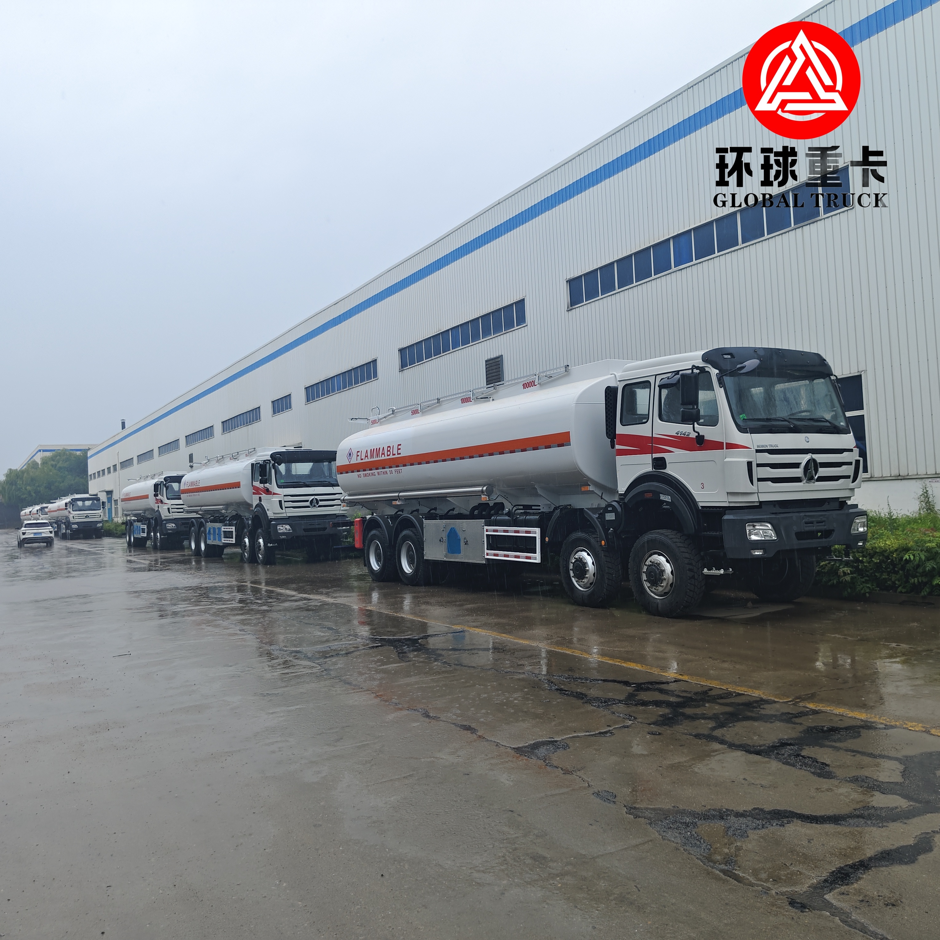 Autocisterna per carburante diesel Beiben 8×8 da 35000L con telaio Heavy Duty Off Road per aree minerarie del Congo